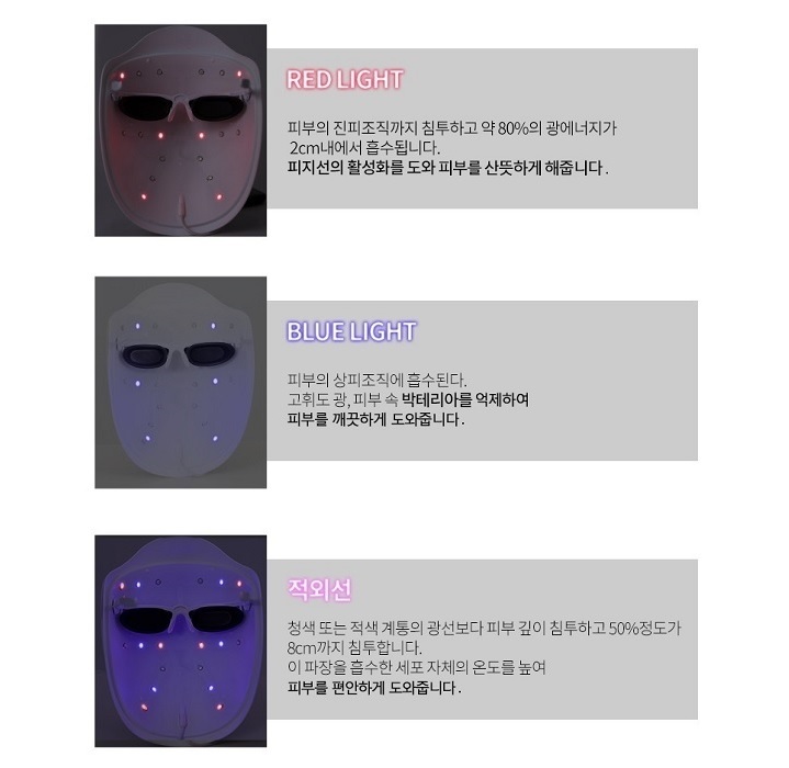 오로라 LED 마스크 피부관리기 KML-100 / aurora led mask