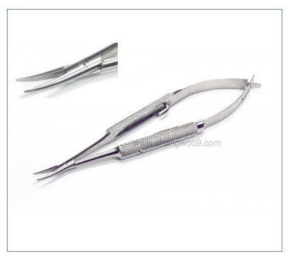 스프링안과지침기 곡 (Trout-Barraquer needle Holder) 50-3783